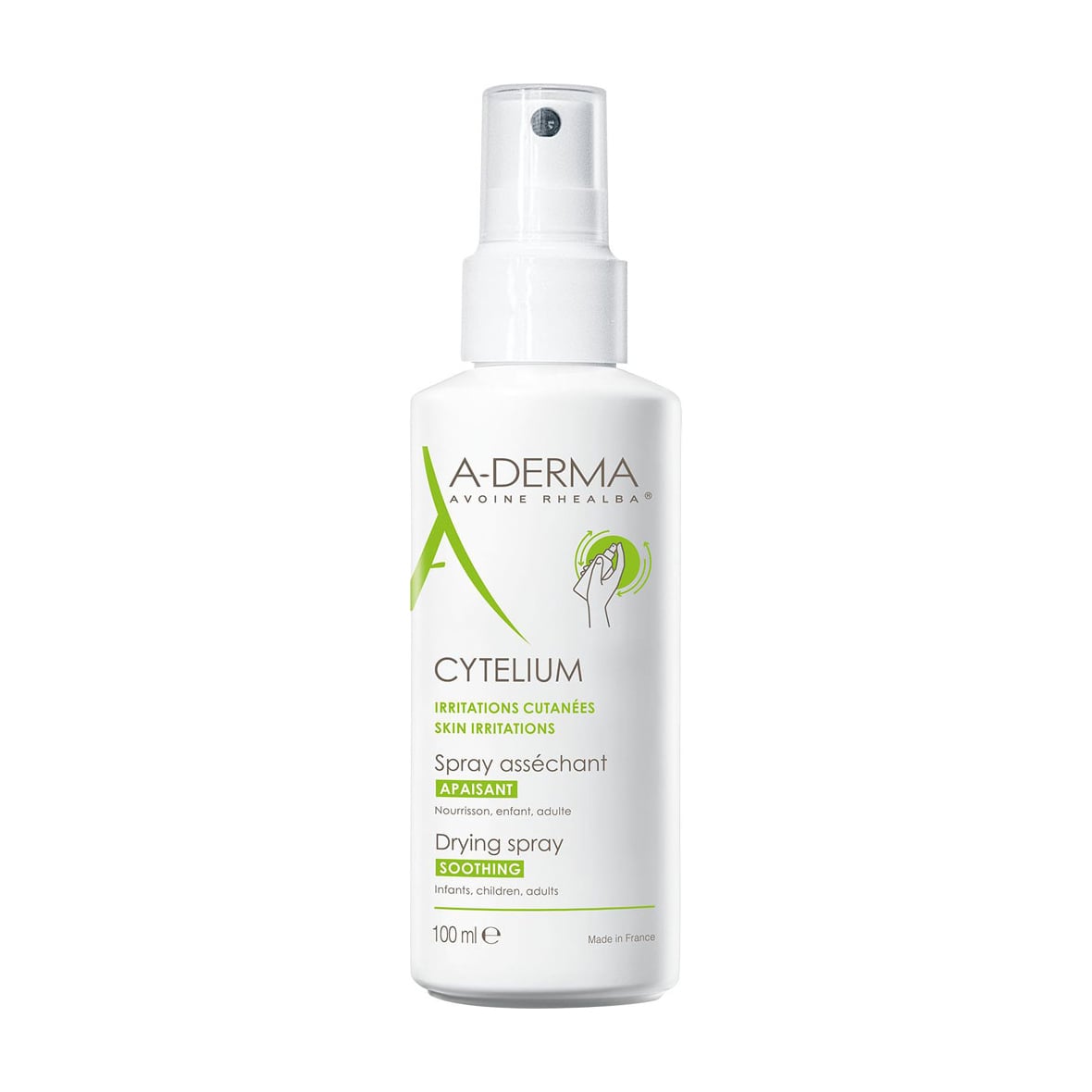 Підсушувальний та заспокійливий спрей для обличчя та тіла A-Derma Cytelium Drying Spray Soothing для подразненої, 100 мл